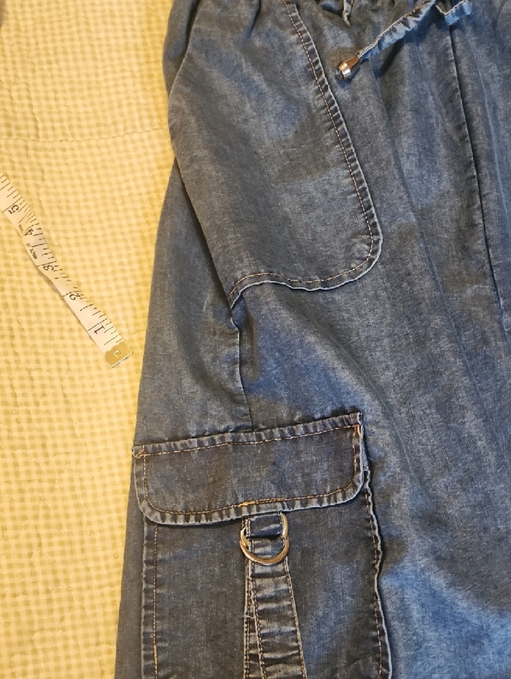 Blush Light Denim Blue Strapless Jumpsuit - Picture 4 of 5